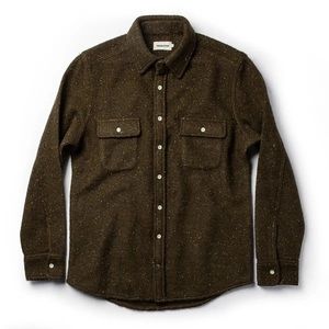 TaylorStitch Leeward Shirt, Olive Donegal (Large 42)